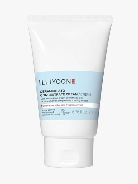 Illiyoon Ato Ceramide Cream in branded component on a light gray background